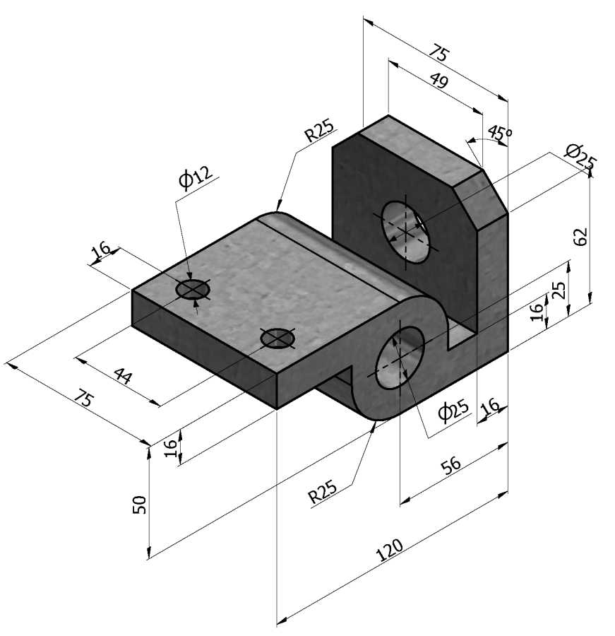 01-A Shaft Support - Solidworks Drawing