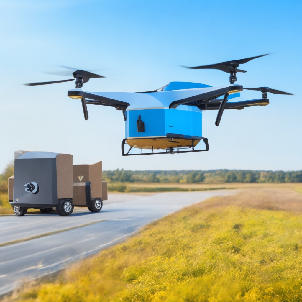 Autonomous Delivery Drones - Futuristic Robots