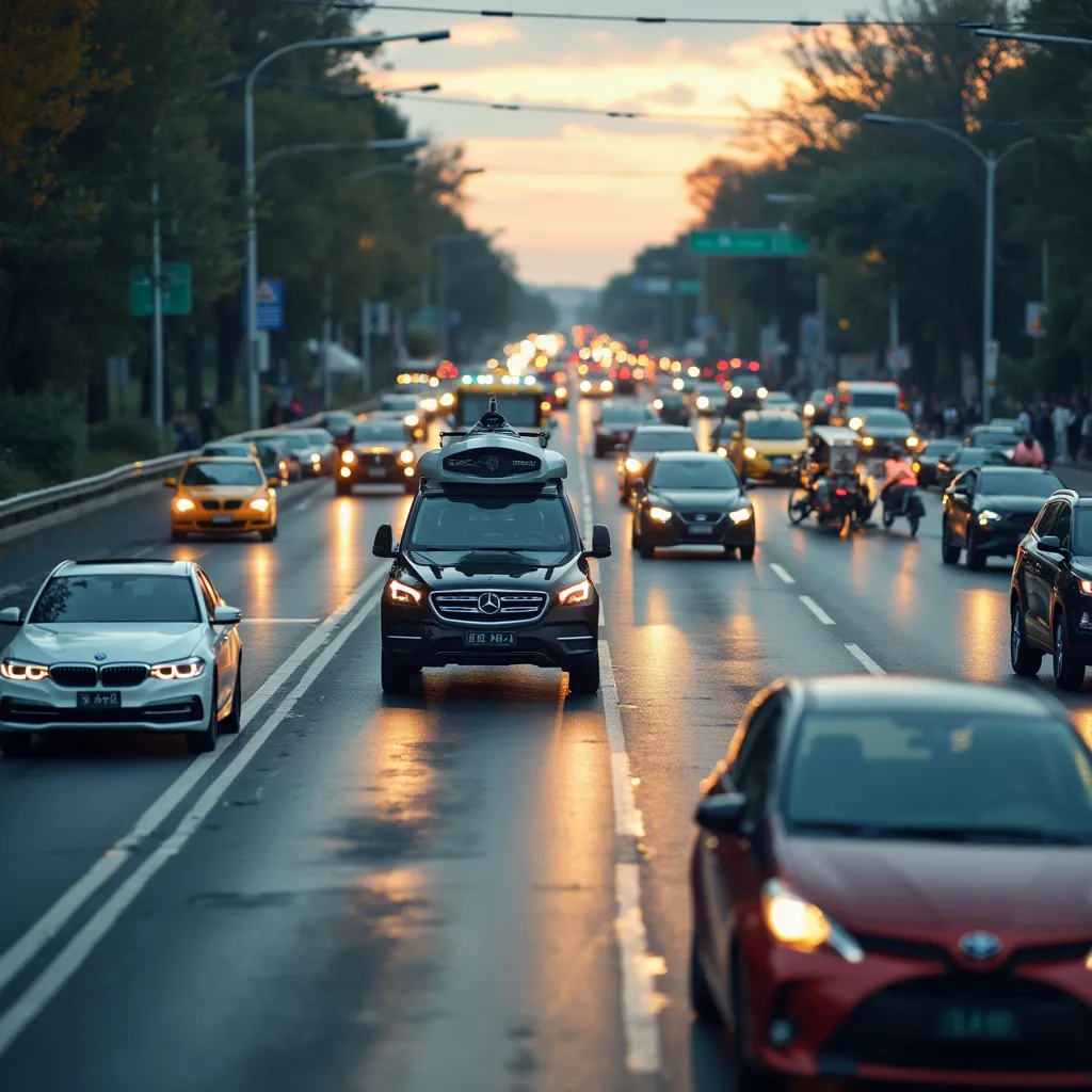 Traffic Flow With Autonomous Vehicles In Real-Life Traffic Situations